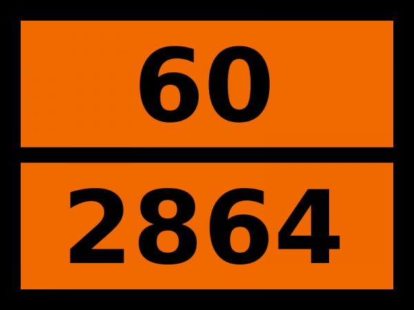 Табличка опасный груз "60-2864. Калия метаванадат"