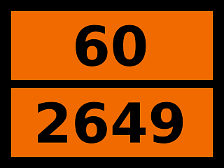 Табличка опасный груз "60-2649. 1,3-дихлорацетон"