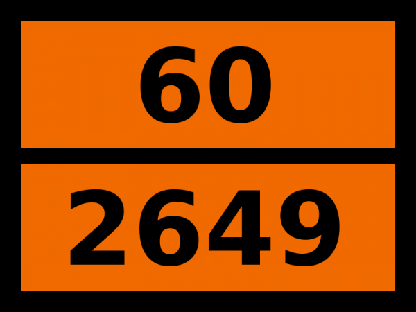 Табличка опасный груз "60-2649. 1,3-дихлорацетон"