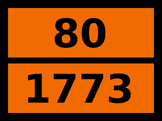 Табличка опасный груз "80-1773. Железа (iii) хлорид безводный"
