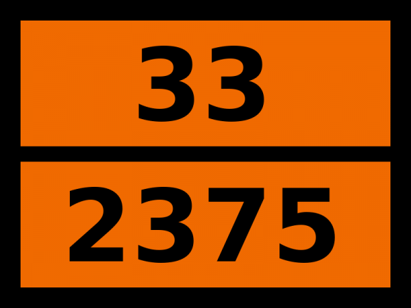 Табличка опасный груз "33-2375. Диэтилсульфид"