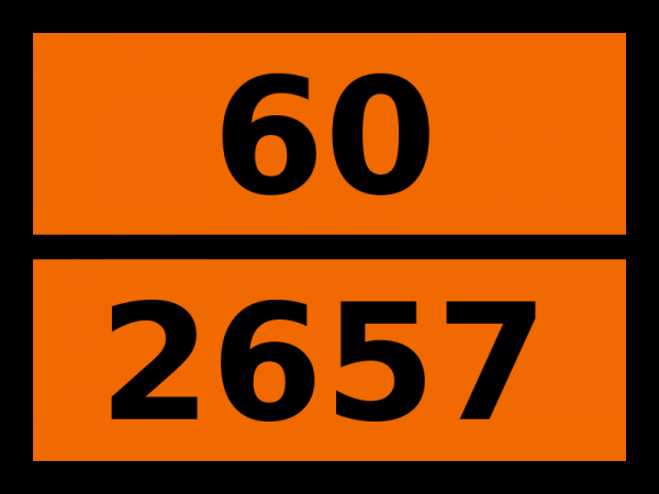 Табличка опасный груз "60-2657. Селена дисульфид"