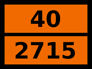 Табличка опасный груз "40-2715. Алюминия резинат"