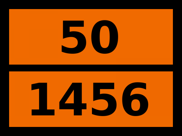 Табличка опасный груз "50-1456. Кальция перманганат"