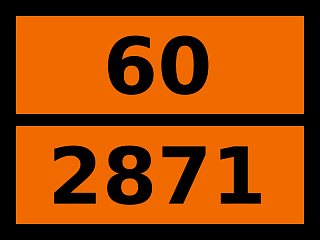 Табличка опасный груз "60-2871. Сурьма — порошок"