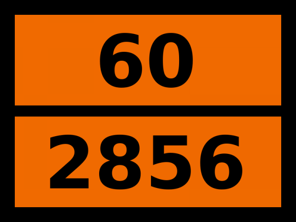 Табличка опасный груз "60-2856. Фторосиликаты, н.у.к."