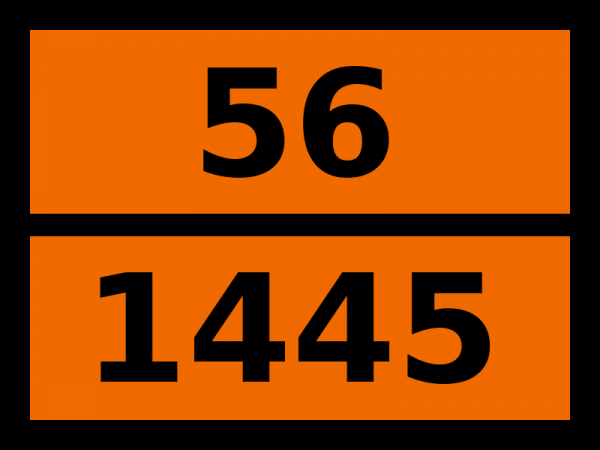 Табличка опасный груз "56-1445. Бария хлорат твердый"