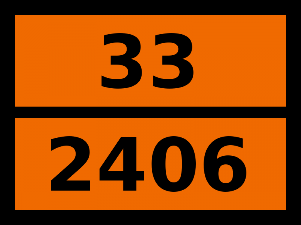 Табличка опасный груз "33-2406. Изопропилизобутират"