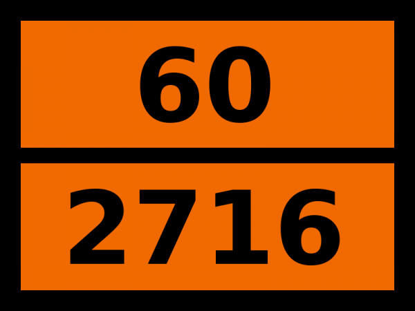 Табличка опасный груз "60-2716. Бутиндиол-1,4"