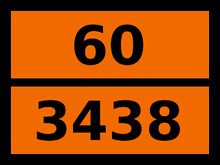Табличка опасный груз "60-3438. Спирт альфа-метил-бензиловый твердый"