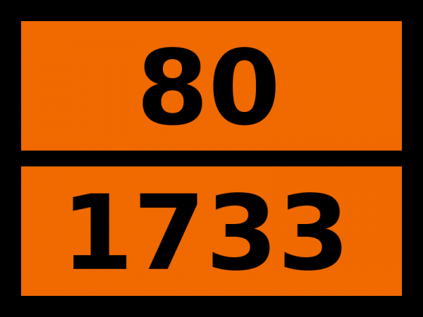 Табличка опасный груз "80-1733. Сурьмы трихлорид"