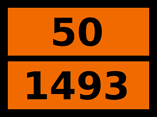 Табличка опасный груз "50-1493. Серебра нитрат"