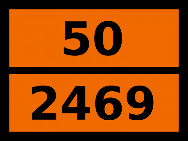 Табличка опасный груз "50-2469. Цинка бромат"