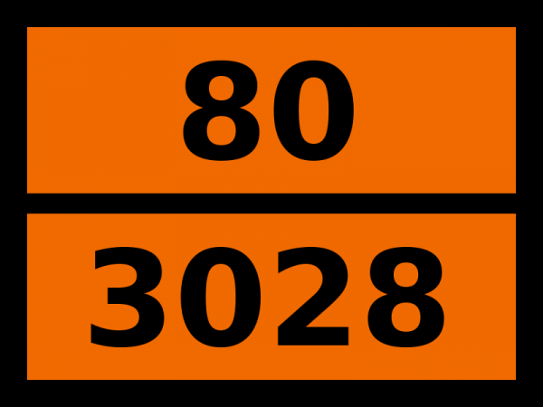 Табличка опасный груз "80-3028. Батареи сухие"
