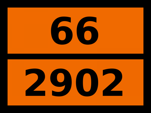 Табличка опасный груз "66-2902. Пестицид жидкий токсичный, н.у.к."