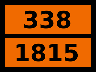 Табличка опасный груз "338-1815. Пропионилхлорид"