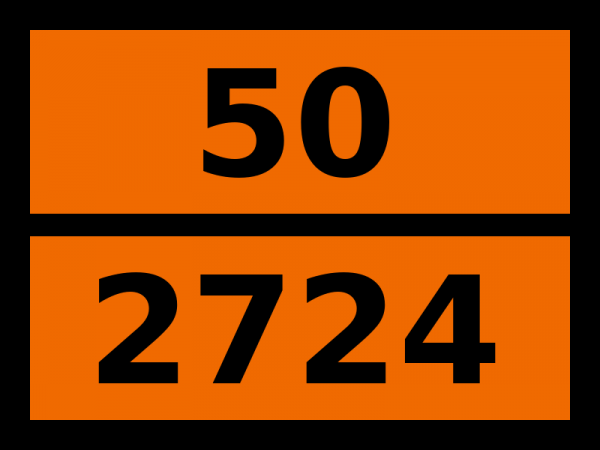 Табличка опасный груз "50-2724. Марганца (ii) нитрат"