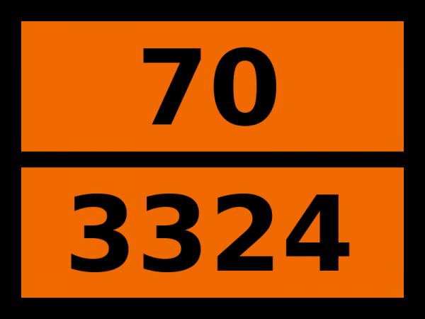 Табличка опасный груз "70-3324. Радиоактивный материал"