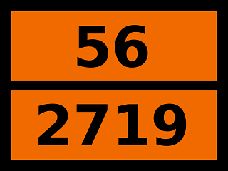Табличка опасный груз "56-2719. Бария бромат"