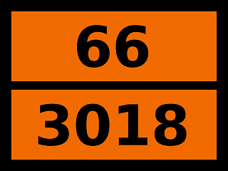 Табличка опасный груз "66-3018. Пестицид фосфорорганический жидкий токсичный"