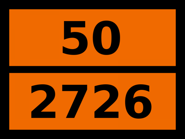 Табличка опасный груз "50-2726. Никеля (ii) нитрит"