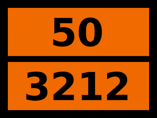 Табличка опасный груз "50-3212. Гипохлориты неорганические, н.у.к."