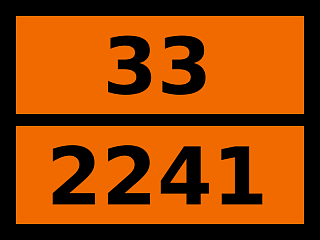 Табличка опасный груз "33-2241. Циклогептан"