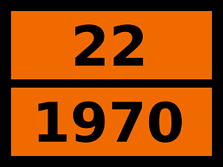 Табличка опасный груз "22-1970. Криптон охлажденный жидкий"