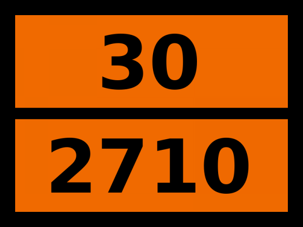 Табличка опасный груз "30-2710. Дипропилкетон"