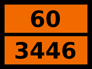 Табличка опасный груз "60-3446. Нитротолуолы твердые"