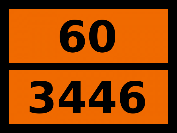 Табличка опасный груз "60-3446. Нитротолуолы твердые"