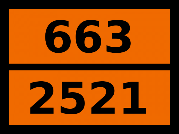 Табличка опасный груз "663-2521. Дикетен стабилизированный"