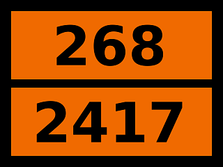 Табличка опасный груз "268-2417. Карбонилфторид"