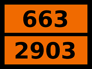 Табличка опасный груз "663-2903. Пестицид жидкий токсичный"