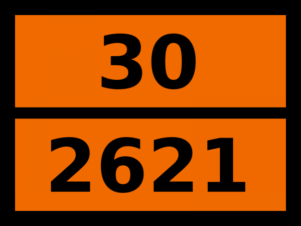 Табличка опасный груз "30-2621. Ацетилметилкарбинол"