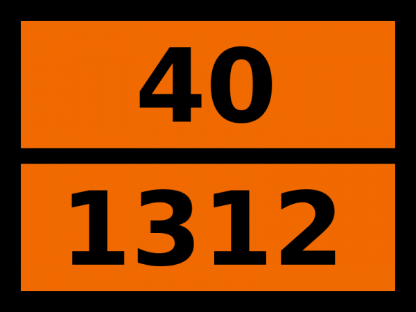 Табличка опасный груз "40-1312. Борнеол"