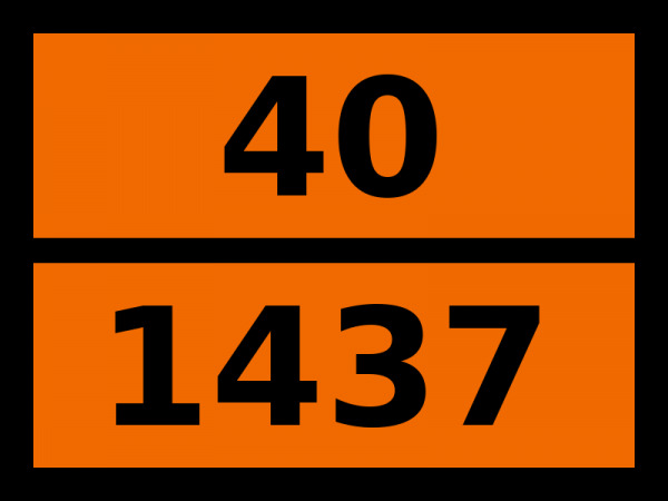 Табличка опасный груз "40-1437. Циркония гидрид"