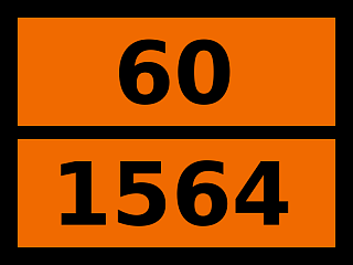 Табличка опасный груз "60-1564. Бария соединение, н.у.к."