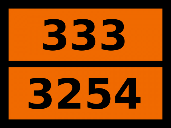 Табличка опасный груз "333-3254. Трибутилфосфан"