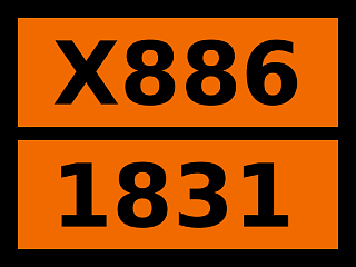 Табличка опасный груз "X886-1831. Кислота серная дымящая"