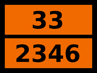 Табличка опасный груз "33-2346. Бутандион"