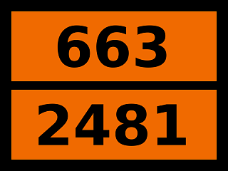 Табличка опасный груз "663-2481. Этилизоцианат"