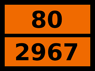 Табличка опасный груз "80-2967. Кислота сульфаминовая"