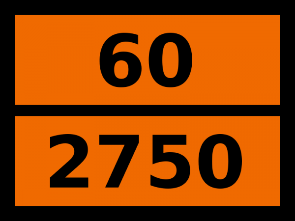 Табличка опасный груз "60-2750. 1,3-дихлорпропанол-2"
