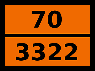 Табличка опасный груз "70-3322. Pадиоактивный материал"