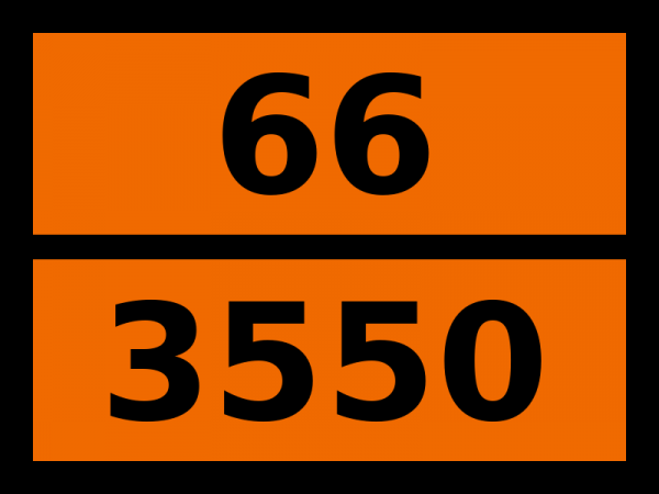 Табличка опасный груз "66-3550. Кобальта дигидроксида порошок"