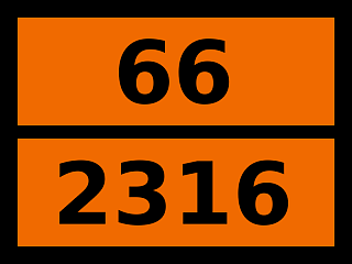 Табличка опасный груз "66-2316. Натрия купроцианид твердый"