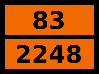 Табличка опасный груз "83-2248. Ди-н-бутиламин"