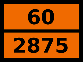 Табличка опасный груз "60-2875. Гексахлорофен"