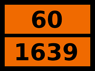 Табличка опасный груз "60-1639. Ртути нуклеат"